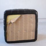 Ensemble de Salon Kashima Vintage en Cuir Noir par Michel Ducaroy pour Ligne Roset, 1976, Set de 3