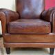 French Club Armchair in Havana leather