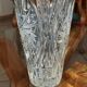 Vintage hand-cut Bohemian crystal vase