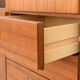 Scandinavian teak living buffet forming a showcase