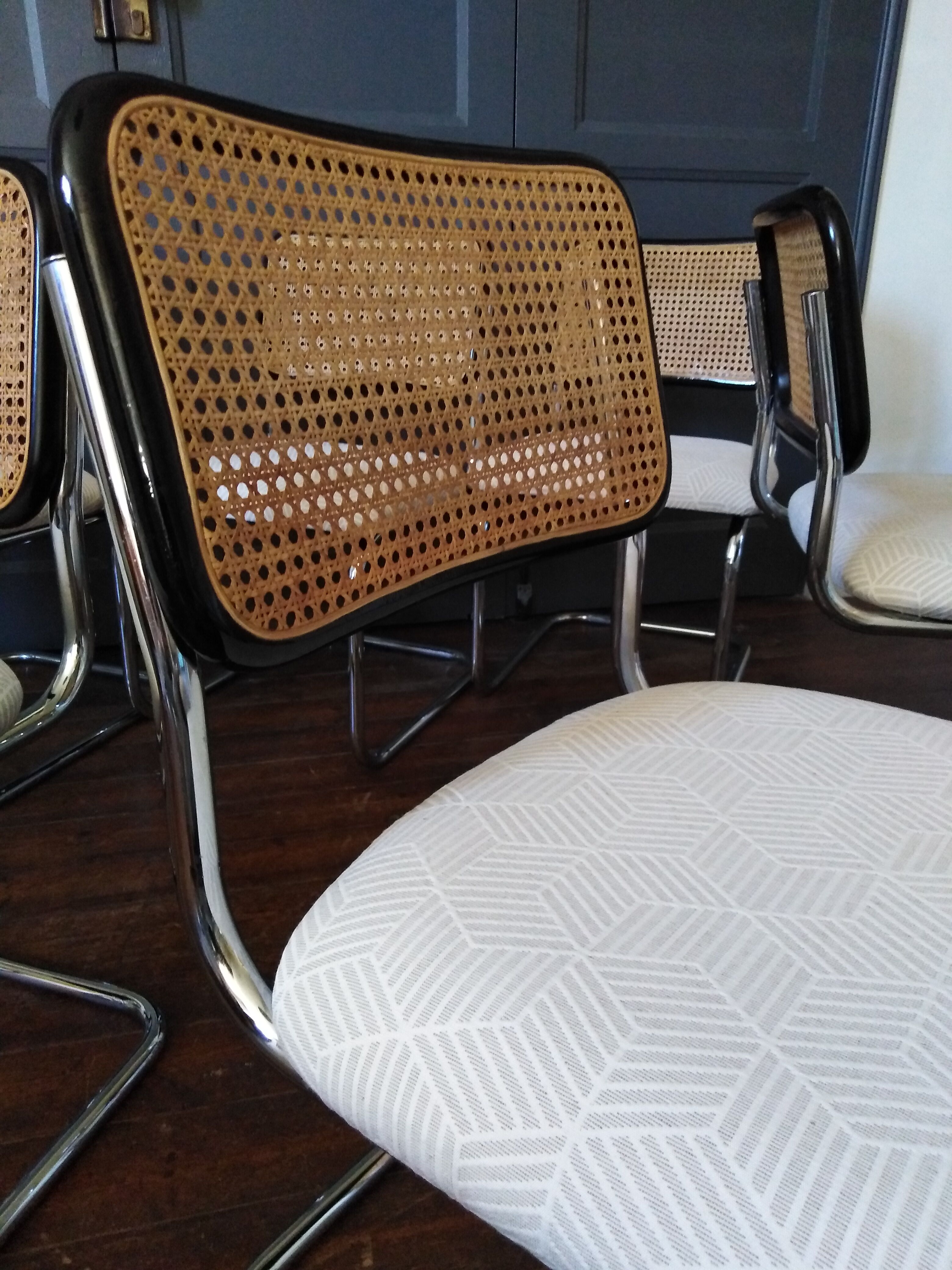 6 chairs cesca Marcel Breuer 1970