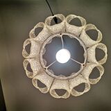 Transparent lucite acrylic hanging lamp by ME Marbach Leutchen Germany