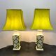 Pair of Faux Bamboo French Ceramic Table Lamps, French 1970s