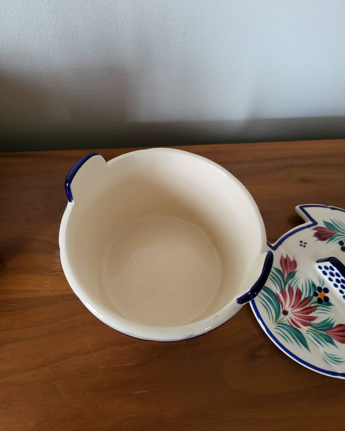 Quimper Earthenware Butter Dish HB Henriot