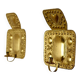 A pair of mid-century Swedish brass wall lights.