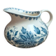 Small chubby jug Sarreguemines Burgos – old blue and white earthenware
