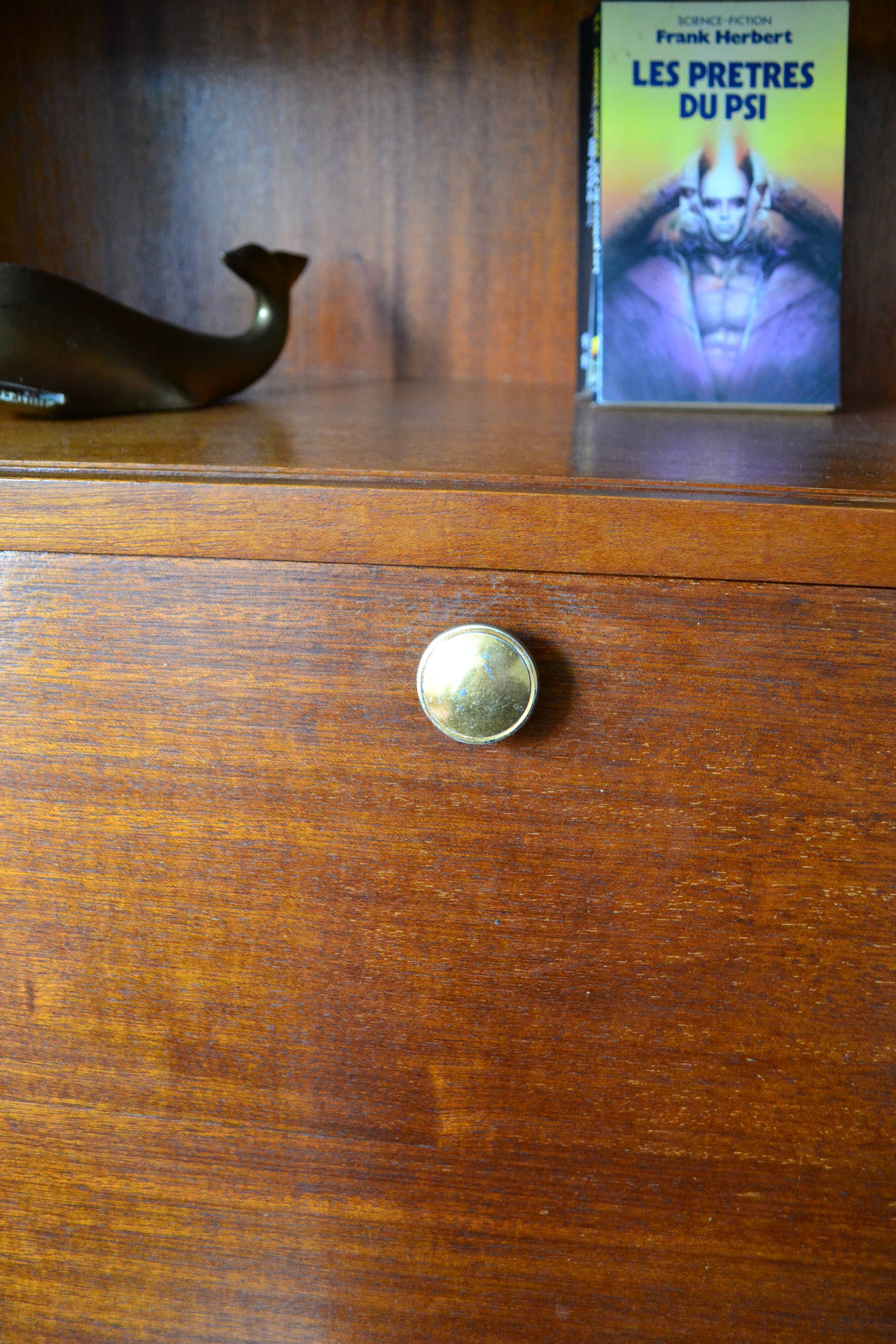 Vintage mahogany wing-shaped secretary