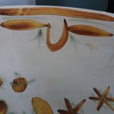 Keraluc Quimper oval flat salad bowl signed Yvonne Pennec