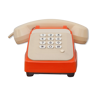 Vintage orange and beige phone, key phone, phone, retro