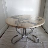 White marble coffee table from the 70s