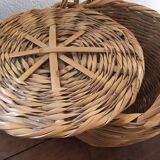Panier en osier tressé avec couvercle