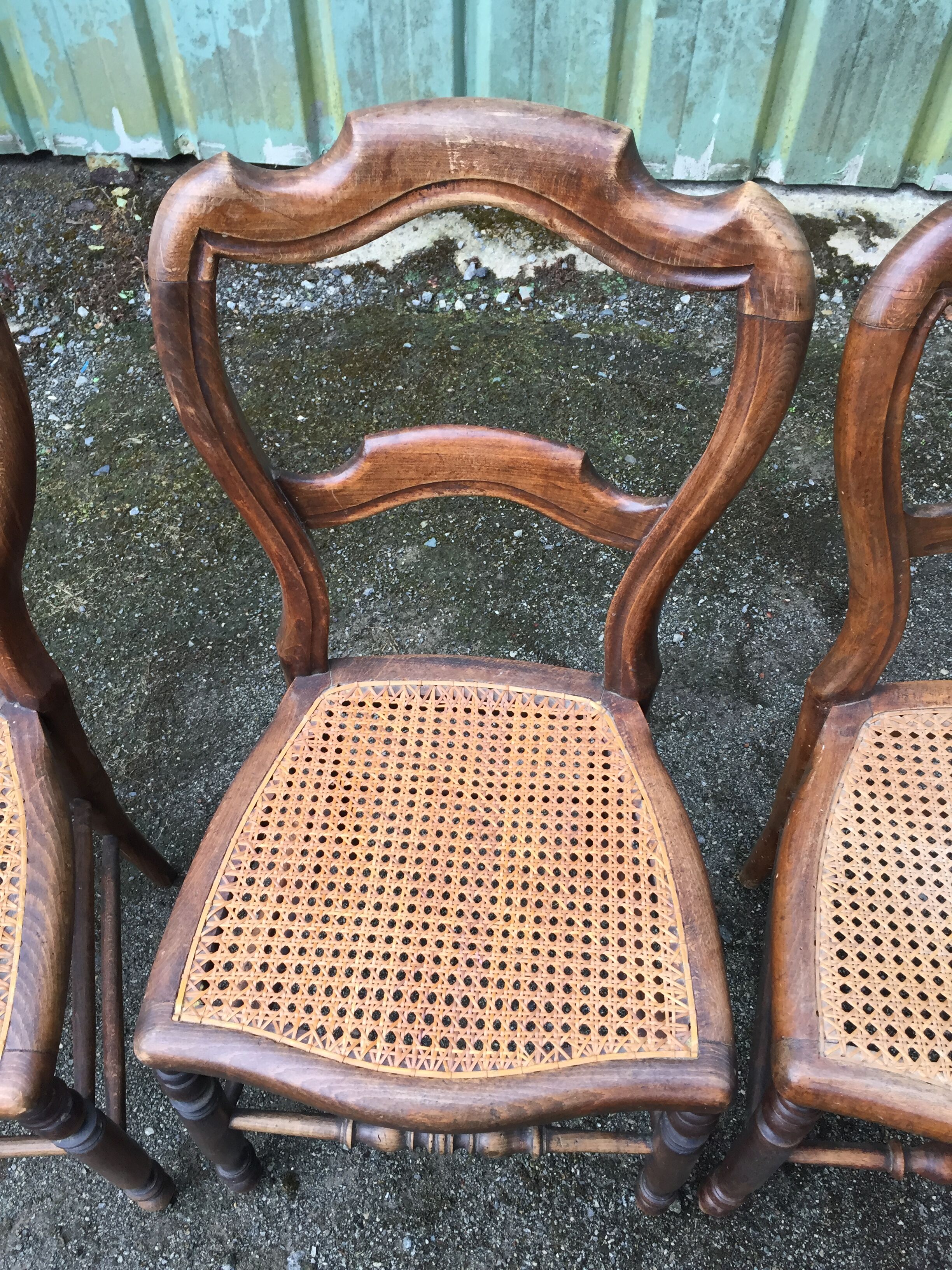 Louis Philippe style beech chairs