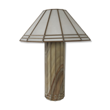 Vintage glass and metal lamp, 70s