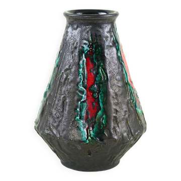 Vase en céramique, design allemand, années 1970, fabriqué en Allemagne de l'Ouest
