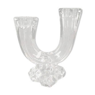 Crystal candle holder of cristallerie vannes le chatel