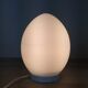 White Domec egg lamp, Vianne glass, 70s