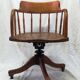 Fauteuil de bureau américain pivotant réglable à bascule 1900