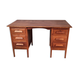 Solid wood desk 6 drawers 40s/50s