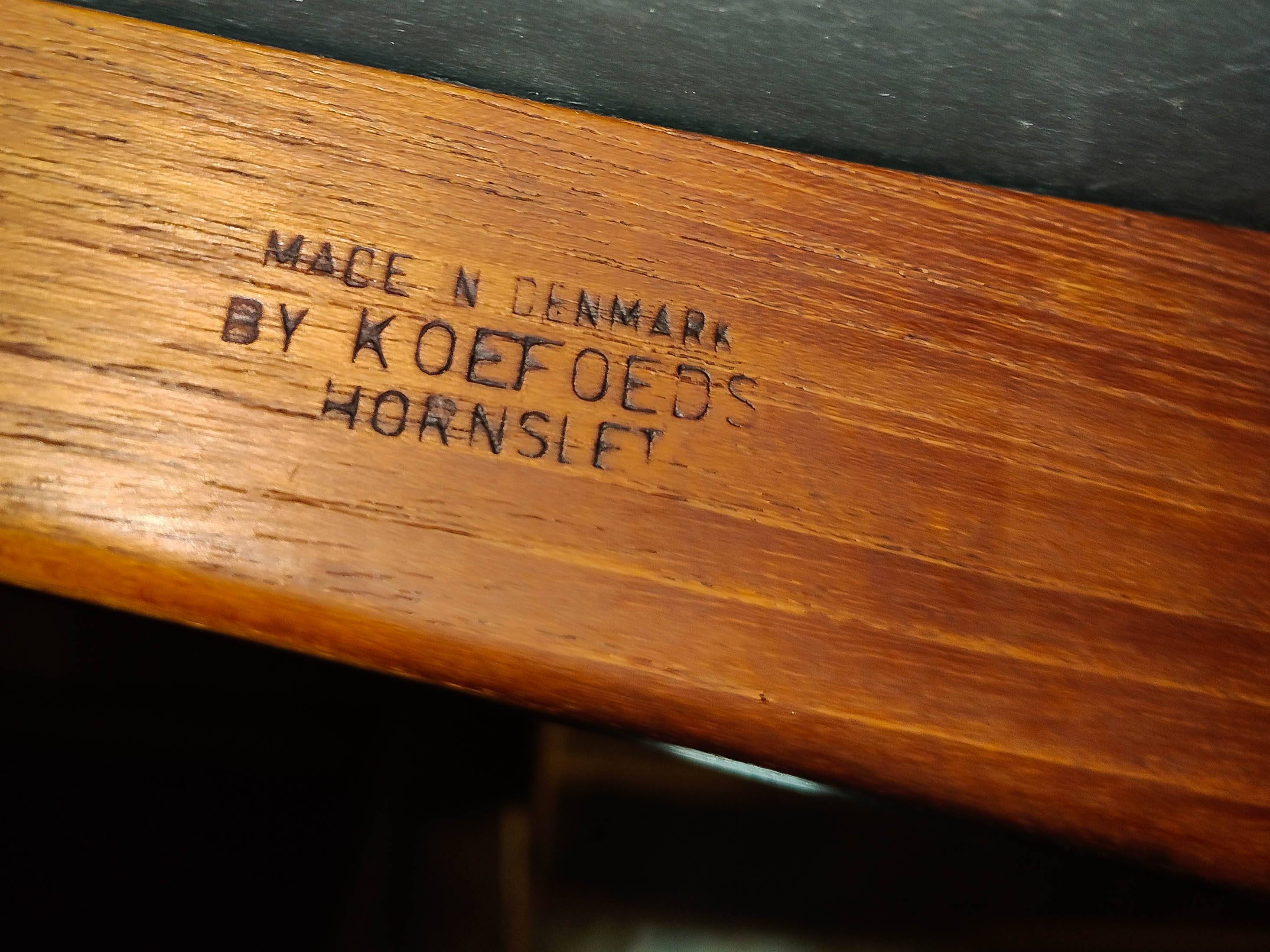 Teak chair Eva, Danish design, 1960s, Niels Koefoed, Koefoeds Hornslet
