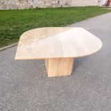 Travertine coffee table