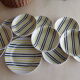 Set of 10 hollow plates and 1 striped dish mills of wolves
