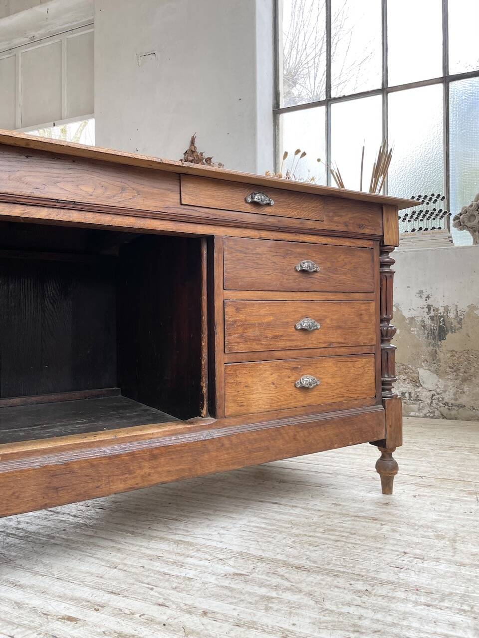 Comptoir en chêne drapier chêne 1900