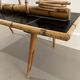 Vintage rattan plant door coffee table