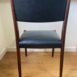 Scandinavian chair made of wood and skai