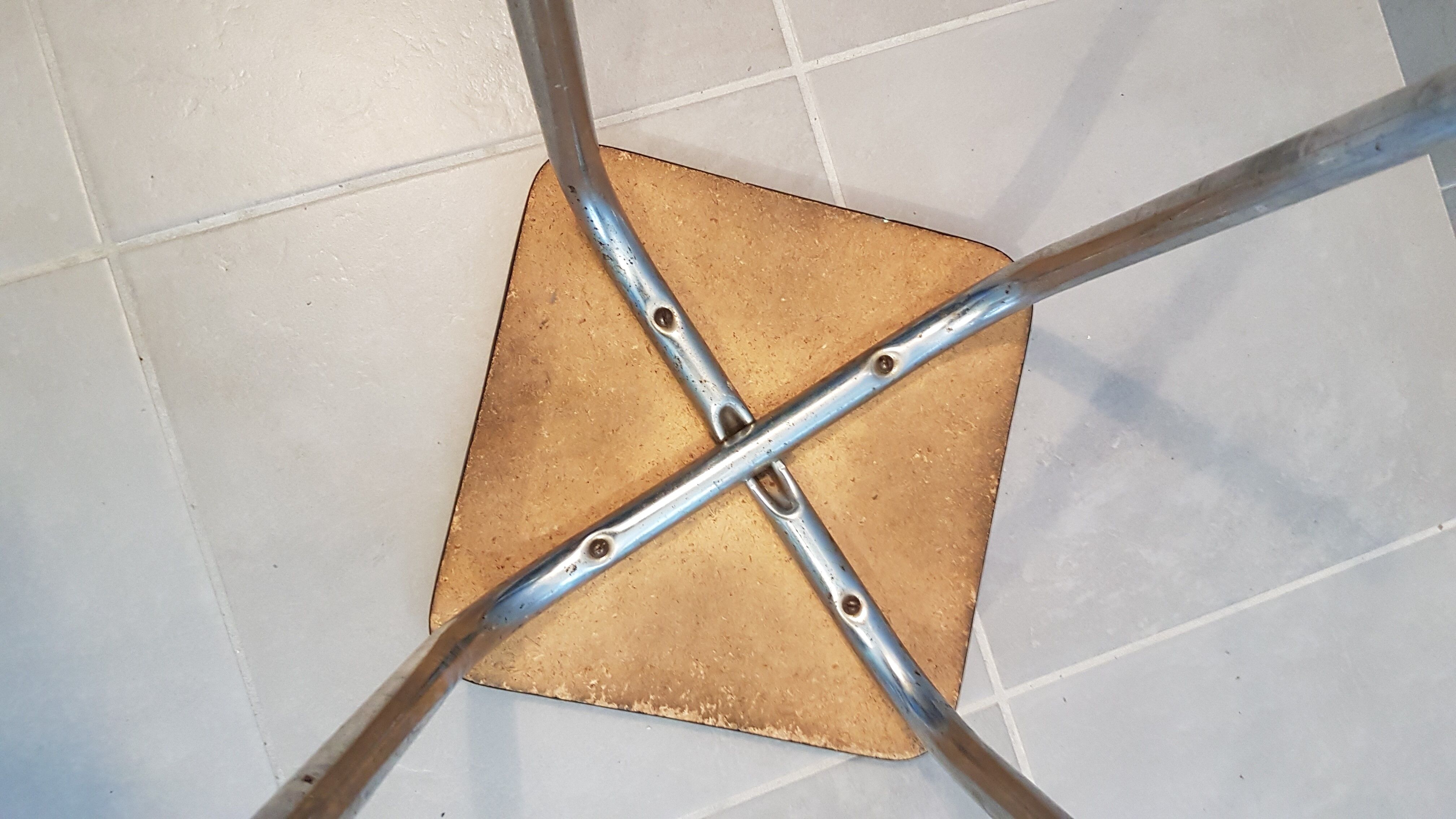 Sky blue formica stool