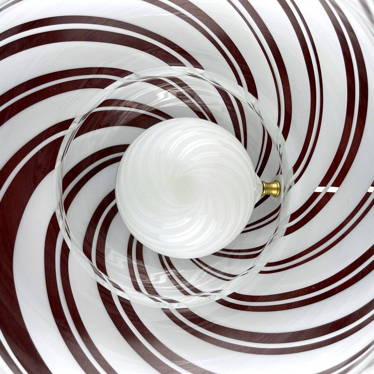 Vintage Italian mushroom table lamp by G.G. Luce for Vetri Murano, 1980s.