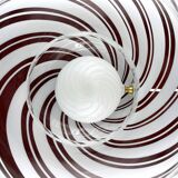 Vintage Italian mushroom table lamp by G.G. Luce for Vetri Murano, 1980s.