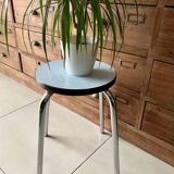 Stool blue round formica