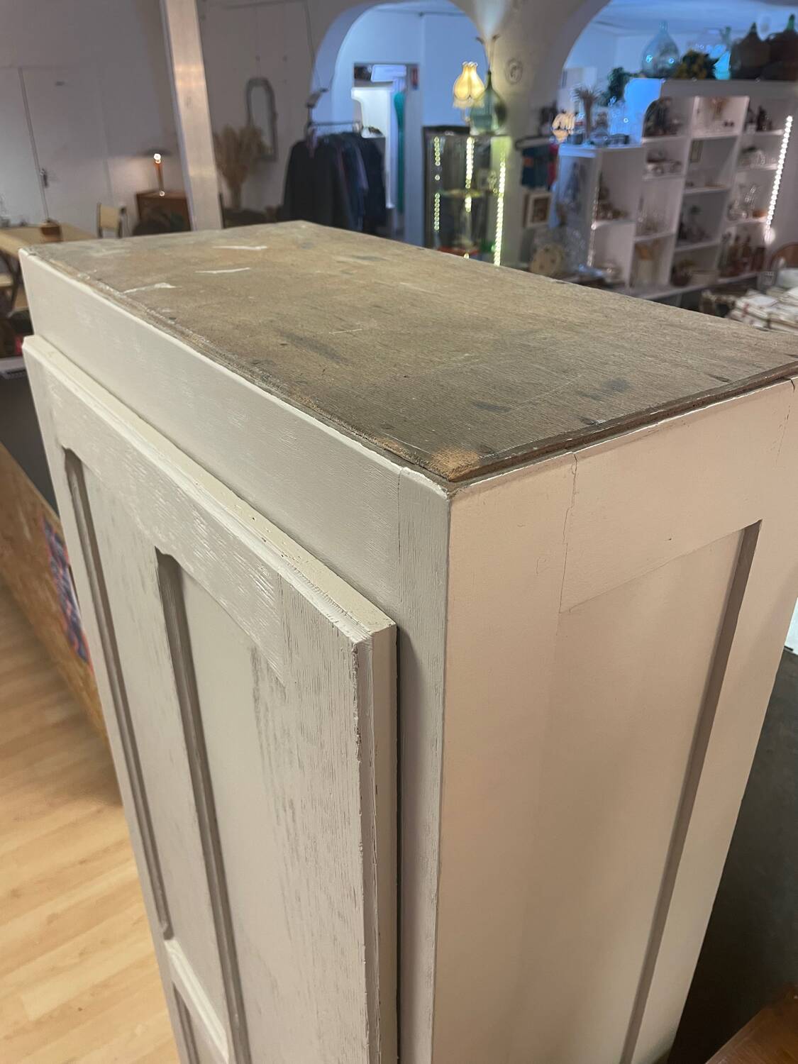 Small pinkish beige Parisian wardrobe