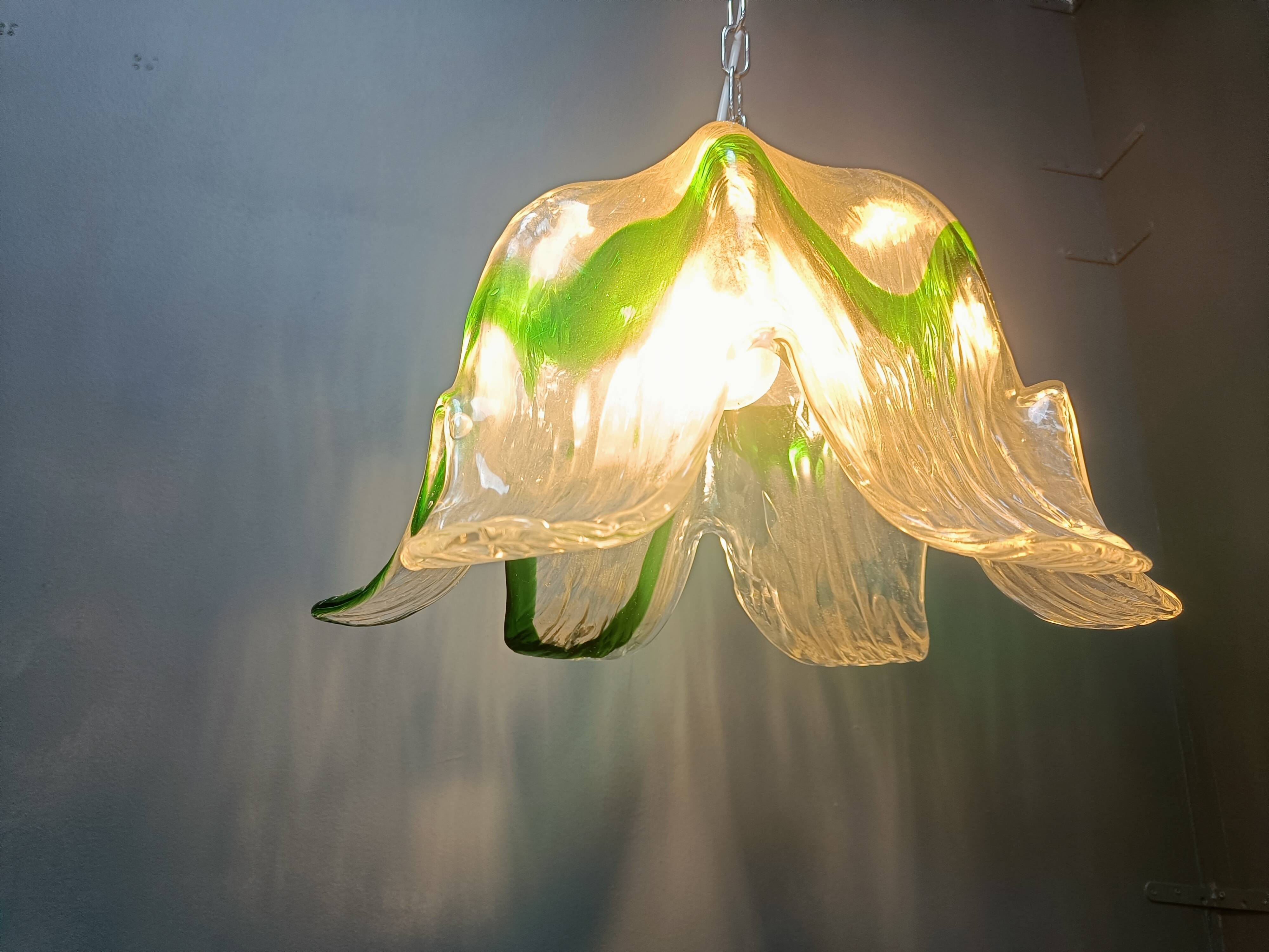 Suspension en verre de Murano, pour Mazzega, années 1960