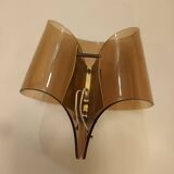 vintage smoked plexiglass wall light