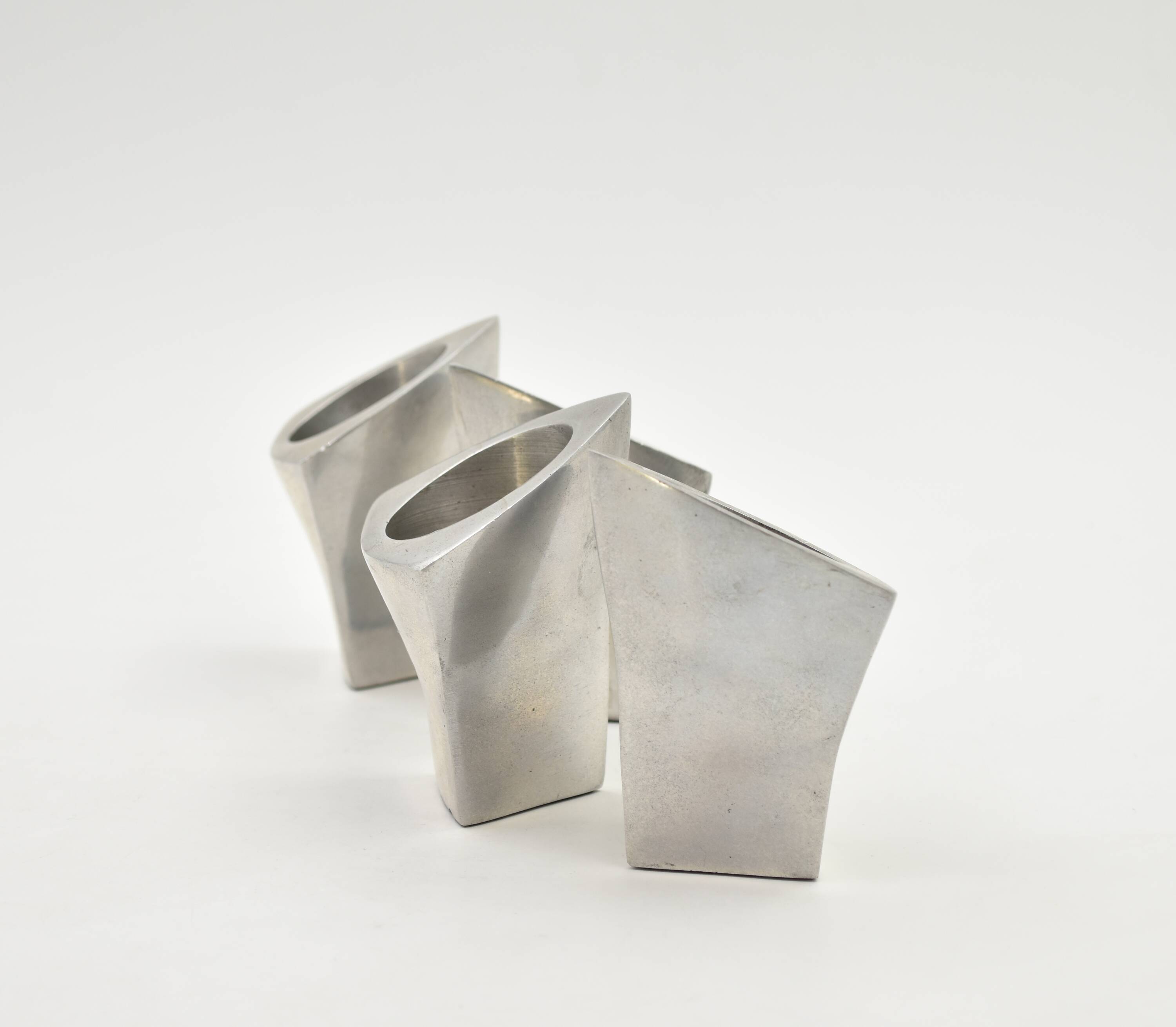 Aluminium design candle holders