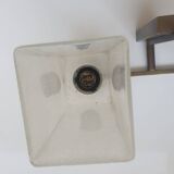 Two-light Art Deco wall light in brass with square glasses