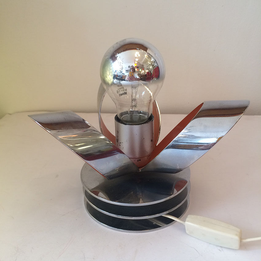 Lamp flower Raak chrome 1970