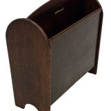 Art Deco Oak Newspaper Rack Magazine Rack 1950s design