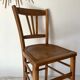 Set of 5 beech wood bistro chairs from the 1950s