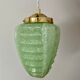 Suspension globe vintag en verre de Clichy vert