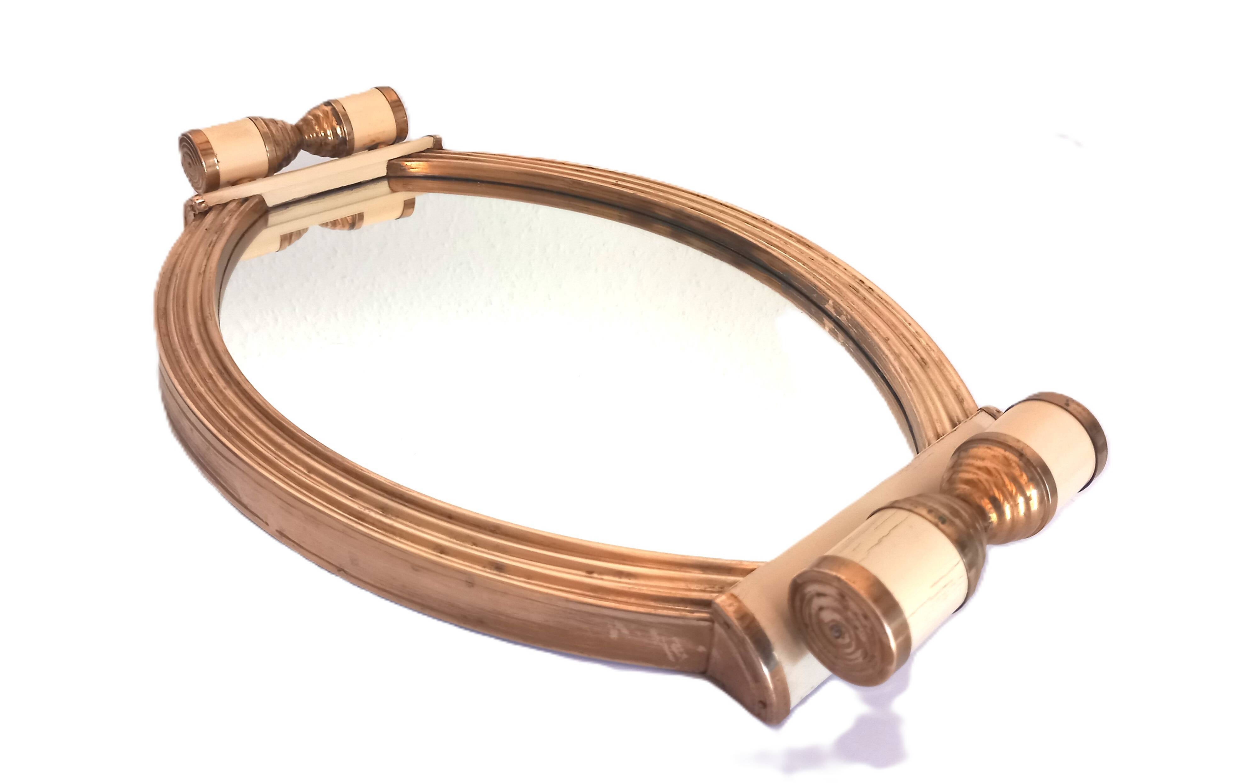 Antique Art Deco mirror tray