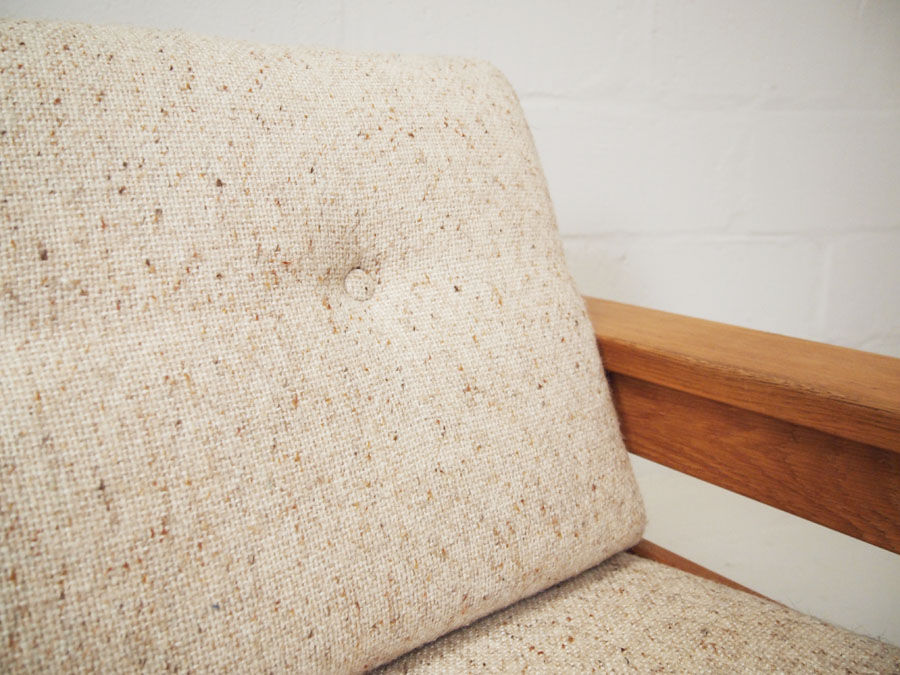 Solid oak Danish lounge chair