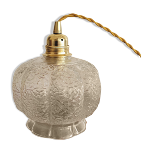 Lampe baladeuse globe en verre moulé