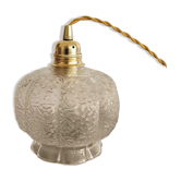 Moulded glass globe walking lamp