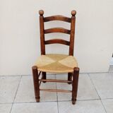 vintage straw chair GEORGES ROBERT