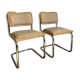 Pair of in beige skaï chairs