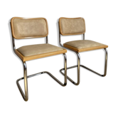 Pair of in beige skaï chairs