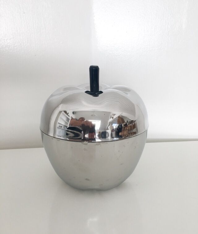 Silver apple ice bucket