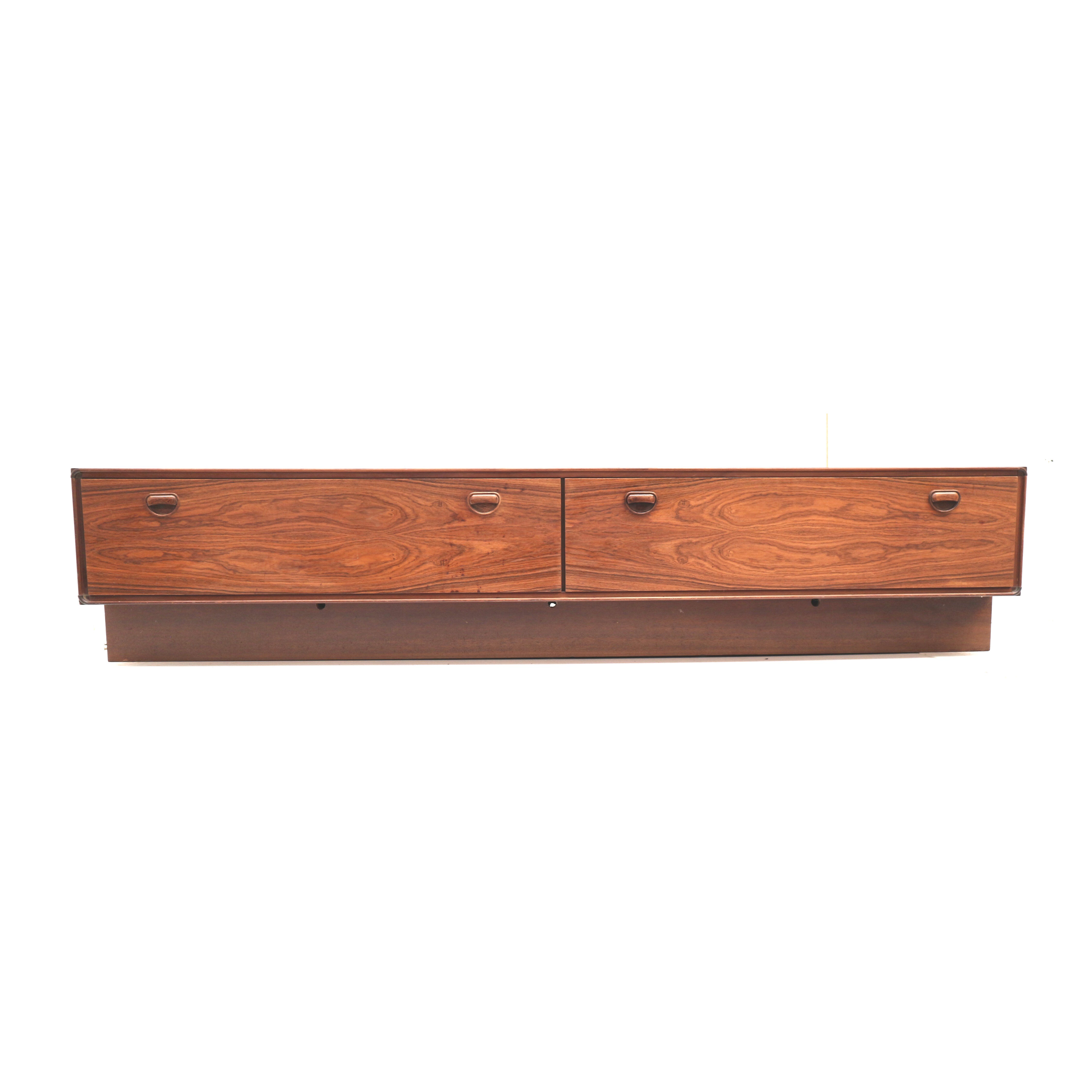 Vintage rosewood low sideboard / lowboard made in the 60s